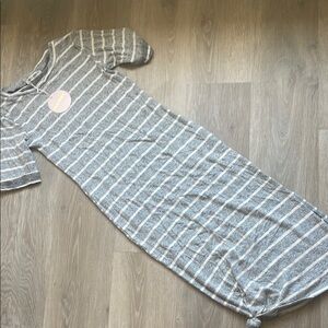 Wild Honey Gray Striped Dress